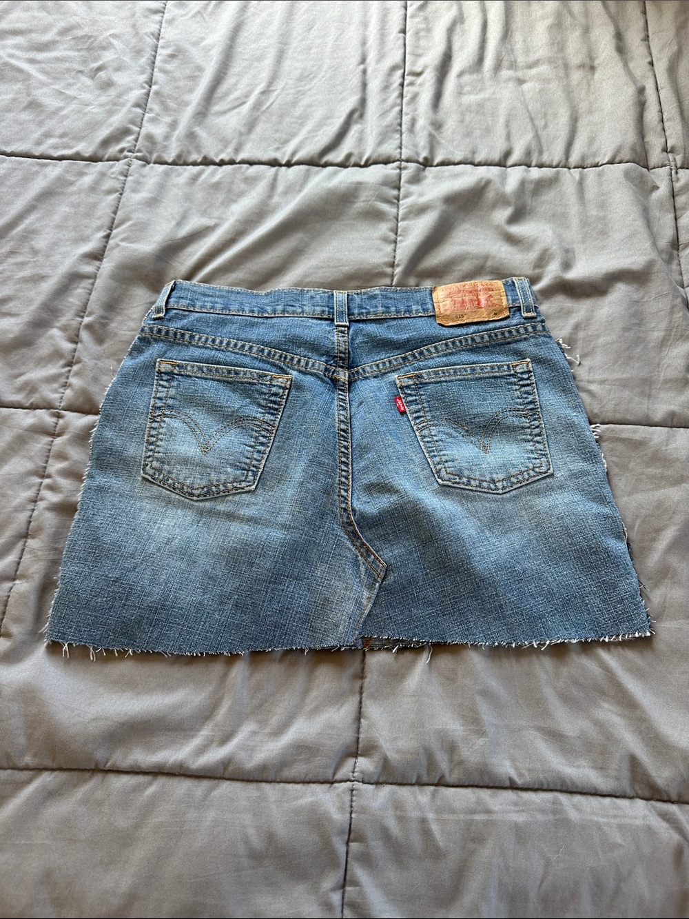Levi's Mixed Blue Patchwork Denim Mini Skirt - Picture 2 of 7
